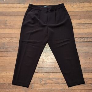 Express Women's Deep Burgundy Editor Super High-Rise Pants